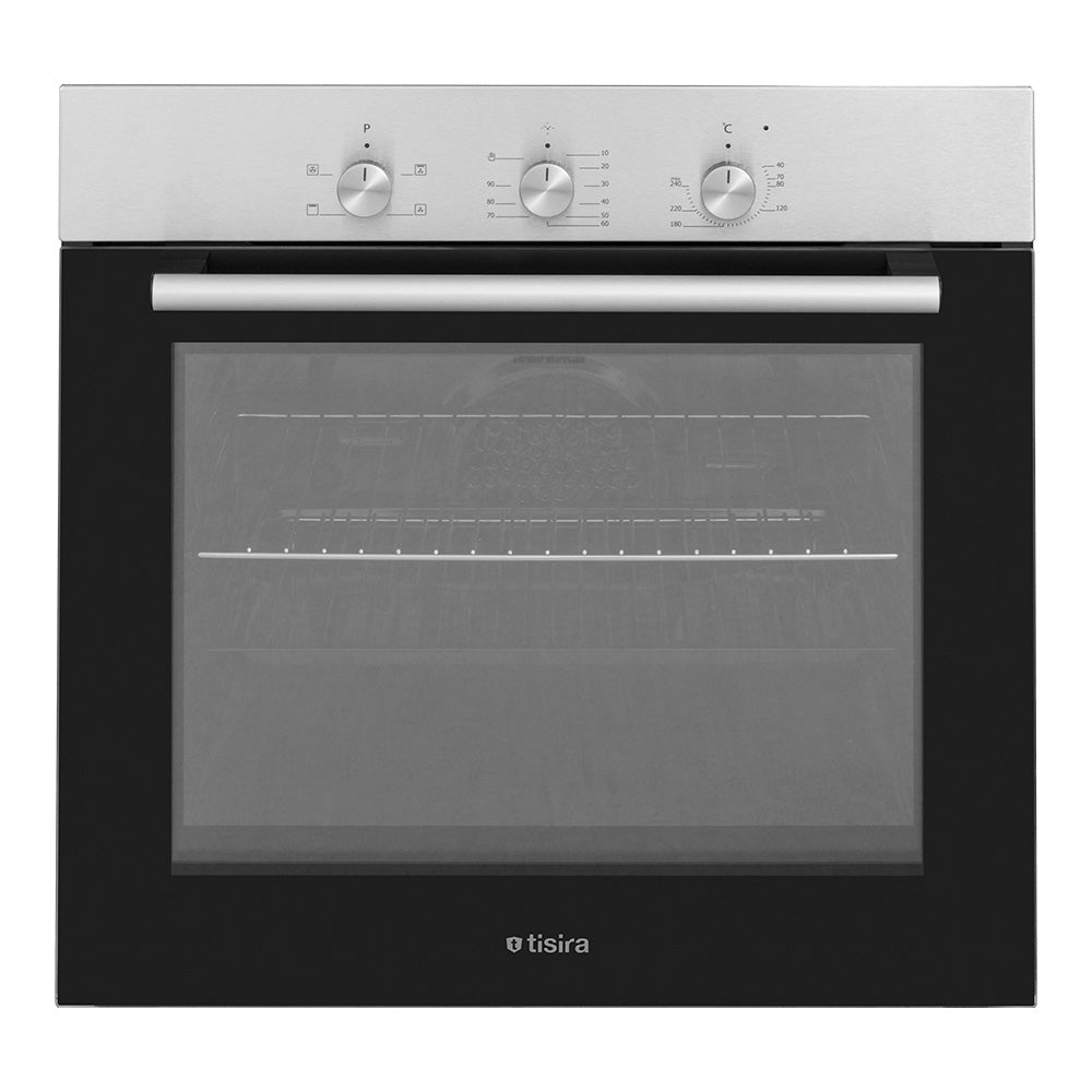 Tisira 60cm 66L 4-Cooking Function Built-In Oven In Stainless Steel (T ...