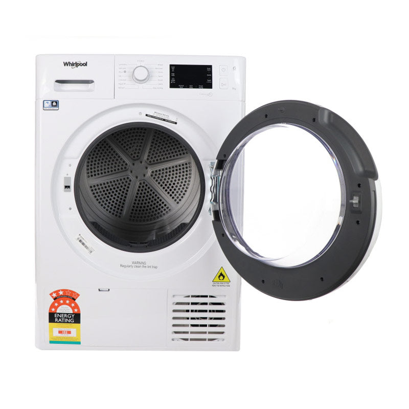 Whirlpool 9kg Front Load Heat Pump Clothes Dryer FreshCare+ Woolmark (WFHPM22)