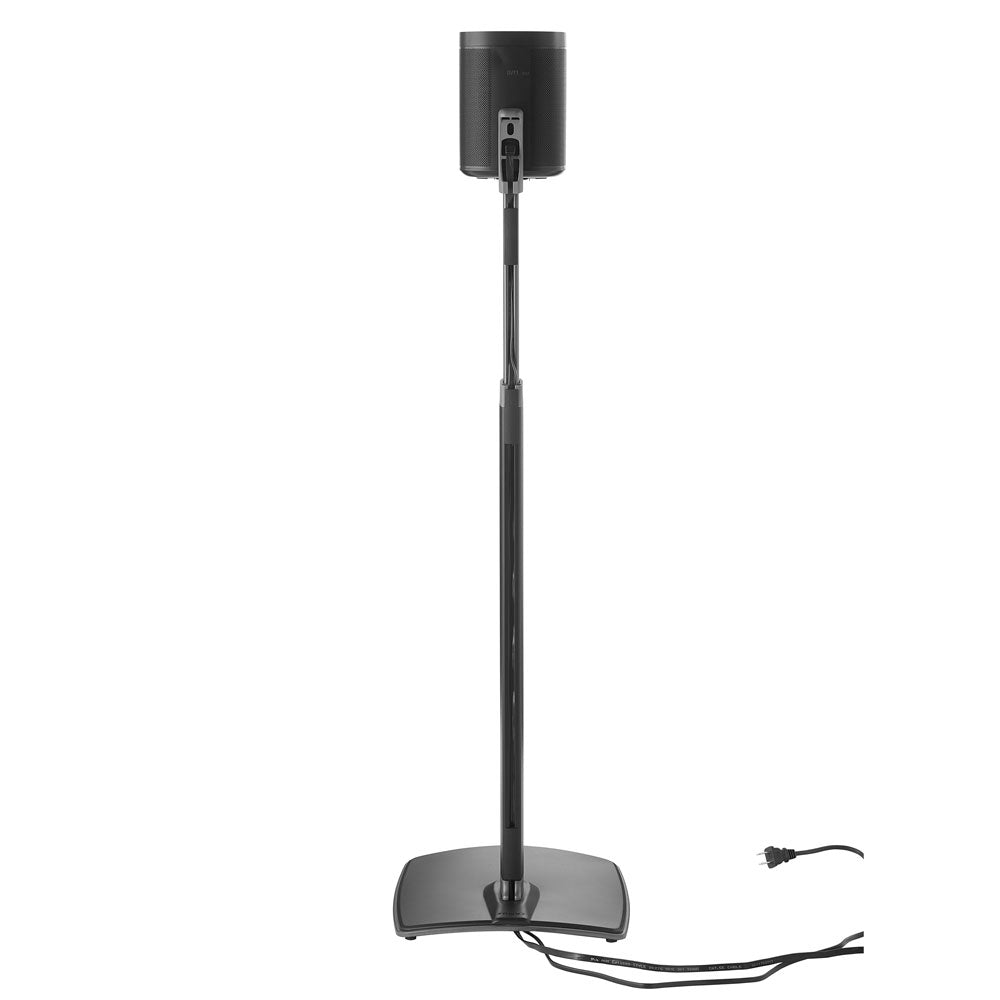 Pair Of Sanus Adjustable Height Speaker Stand For Sonos One, SL, Play:1 & Play:3 in Black (WSSA2-B2)