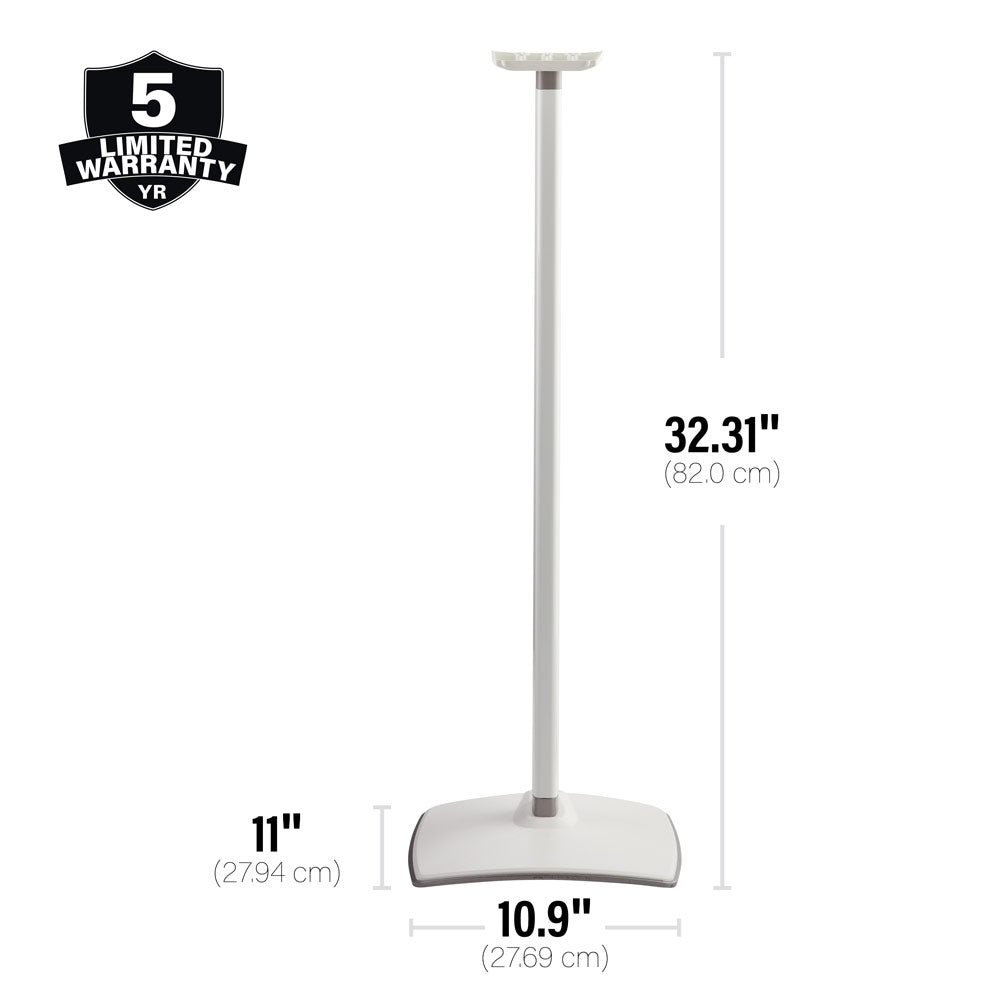 Sanus Fixed-Height Speaker Stand for Sonos Era 300 Speaker in White (WSSE31-W2)