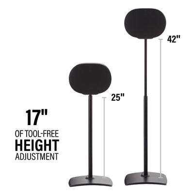 Sanus Height-Adjustable Speaker Stand for Sonos Era 300 Speaker in Black (WSSE3A1-B2)