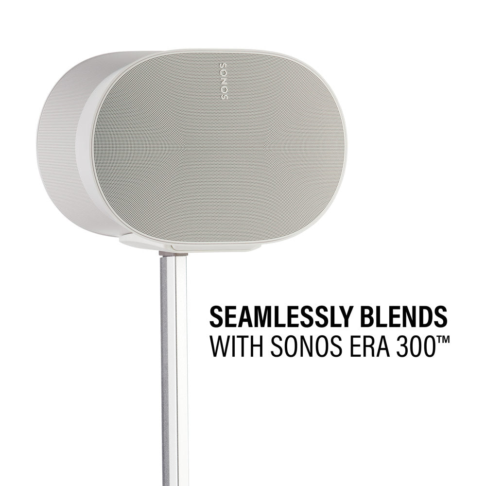 Sanus Height-Adjustable Speaker Stand for Sonos Era 300 Speaker in White (WSSE3A1-W2)