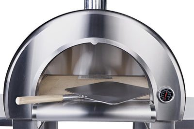 Smart Freestanding Wood Fired Pizza Oven In Black & Stainless Steel Finish (PW01+PW01-C)