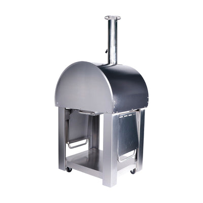 Smart Freestanding Wood Fired Pizza Oven In Black & Stainless Steel Finish (PW01+PW01-C)